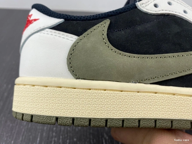 Cheap Husky Air Scott OG Olive 1 Low Travis Jordan DZ4137-106 x WMNS 0714